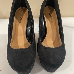 Call It Spring Black Women's wedged heels